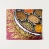 インディアンマサラダバスパイスティンレストランウォールアート タペストリー (正面(横))