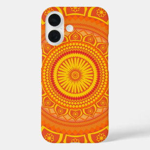 インディアンマンダラオレンジ iPhone 16ケース