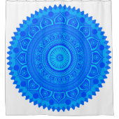 インディアンマンダラブルー シャワーカーテン (正面)