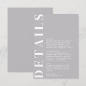 インディアンミディアムグレーのエンクロージャカード エンクロージャーカード (正面/裏面)