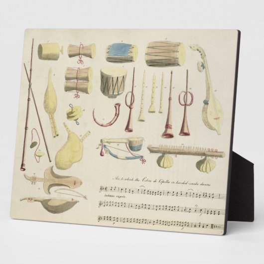 インディアンミュージカル楽器、プレート23 「織田」より フォトプラーク (側面)