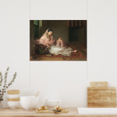 インディアンムスリムウィメンズ喫煙フーカ ポスター (キッチン)