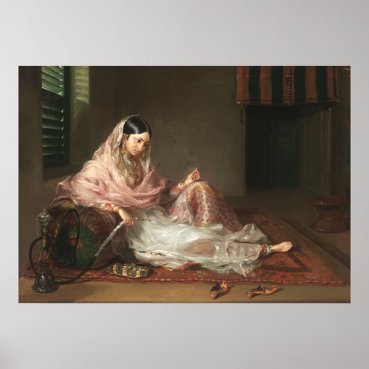 インディアンムスリムウィメンズ喫煙フーカ ポスター (正面)