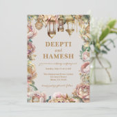 インディアンメンディアラビアンナイツパステルフローラ 招待状 (スタンド正面)