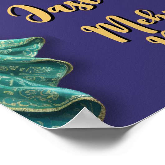 インディアンメンディ・ヒンドゥー歓迎サイン ポスター (角)