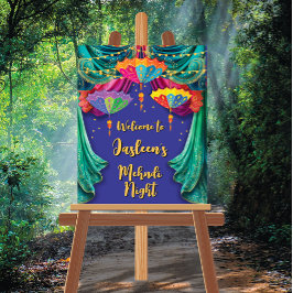 インディアンメンディ・ヒンドゥー歓迎サイン ポスター