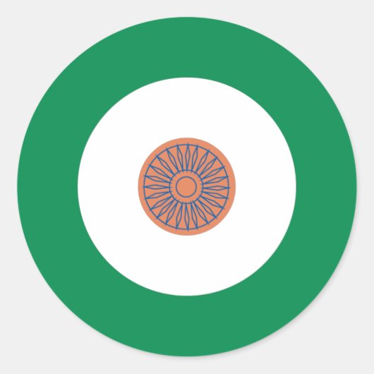 インディアンモダンラウンドステッカー ラウンドシール (正面)