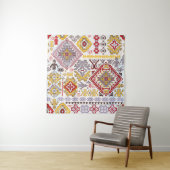 インディアンラグペイズリーオーナメントパターン。マンダル民族 タペストリー (インサイチュ(横))