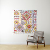 インディアンラグペイズリーオーナメントパターン。マンダル民族 タペストリー (インサイチュ)