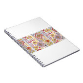 インディアンラグペイズリーオーナメントパターン。マンダル民族 ノートブック (右側)