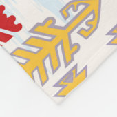 インディアンラグペイズリーオーナメントパターン。マンダル民族 フリースブランケット (角)