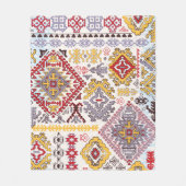 インディアンラグ、ペイズリー曼荼羅、ヨガ フリースブランケット (正面)