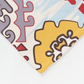 インディアンラグ、ペイズリー曼荼羅、ヨガ フリースブランケット (角)