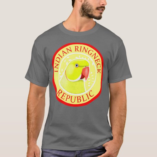 インディアンリンネックオウム黄 Tシャツ (正面)