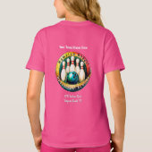 インディアンリヴ子のユニセックスホワイトレターチームシャツ Tシャツ (裏面)