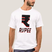 ₹インディアンルピー白 Tシャツ (正面)