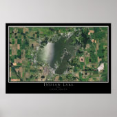インディアンレイクオハイオ衛星ポスターマップ ポスター (正面)