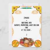 インディアンレストランイベントと開業 招待状 (裏面)