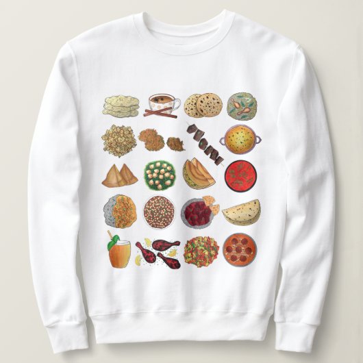 インディアンレストランフーズ料理キッチン料理 スウェットシャツ (デザイン正面)