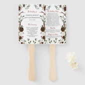 インディアンレッドフォレストグリーンボー素朴〔雄ジカの〕枝角 ハンドファン (正面&裏面)