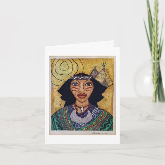 インディアンレディーノートカード カード (正面)