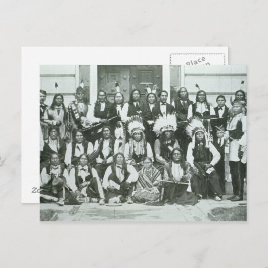 インディアンワシントンDのスークス首脳代表団 ポストカード (正面/裏面)