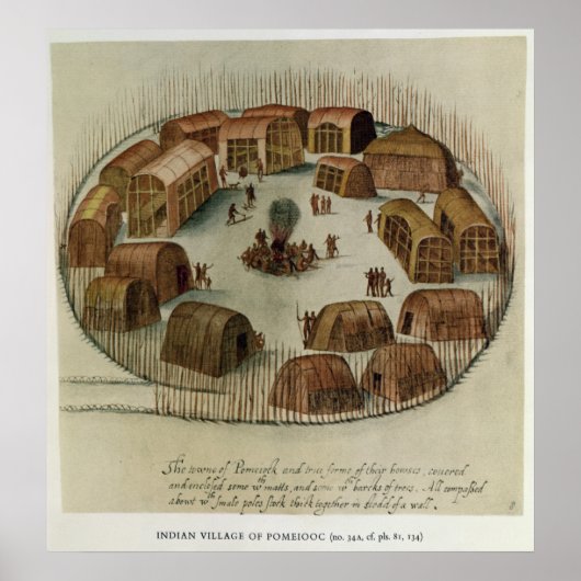インディアンヴィレッジオブポメイオック ポスター (正面)