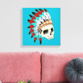 インディアン主任スカル キャンバスプリント (インサイチュ (リビング))