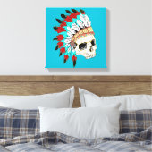 インディアン主任スカル キャンバスプリント (インサイチュ (寝室))