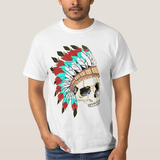 インディアン主任スカル Tシャツ (正面)