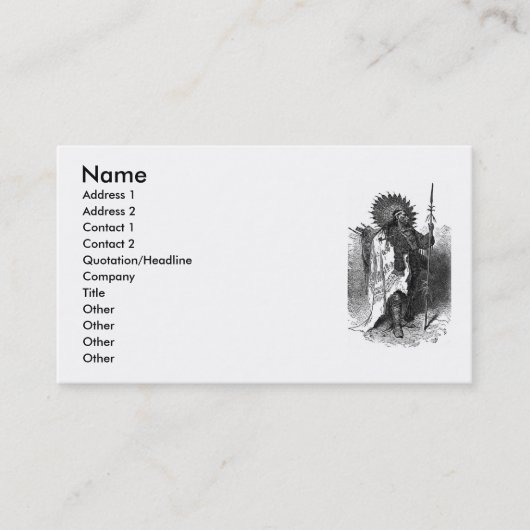 インディアン主任名刺 名刺 (正面)