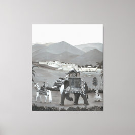 インディアン伝統キャンバスアート キャンバスプリント