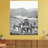 インディアン伝統キャンバスアート キャンバスプリント (インサイチュ (リビング))