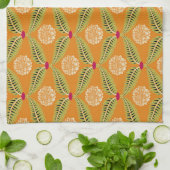 インディアン伝統的イラストレーションパターン。 キッチンタオル (折り畳み)