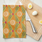 インディアン伝統的イラストレーションパターン。 キッチンタオル (四つ折り)