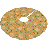 インディアン伝統的イラストレーションパターン。 ブラッシュドポリエステルツリースカート (アングル)