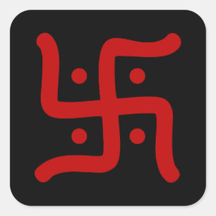 インディアン伝統的ヒンドゥー教スワスティカのシンボル宗教 スクエアシール
