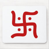 インディアン伝統的ヒンドゥー教スワスティカのシンボル宗教 マウスパッド (正面)