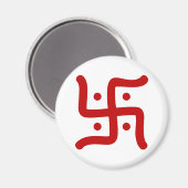 インディアン伝統的ヒンドゥー教スワスティカのシンボル宗教 マグネット (正面/裏面)