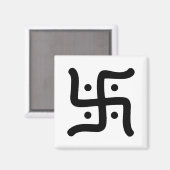 インディアン伝統的ヒンドゥー教スワスティカのシンボル宗教 マグネット (正面/裏面)
