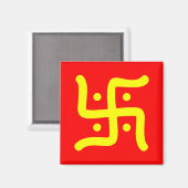インディアン伝統的ヒンドゥー教スワスティカのシンボル宗教 マグネット (正面/裏面)