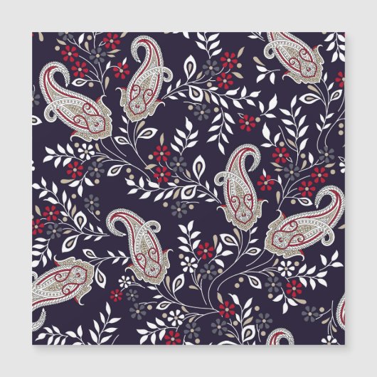 インディアン伝統的ペイズリー、シームレスなパターン。 (正面)