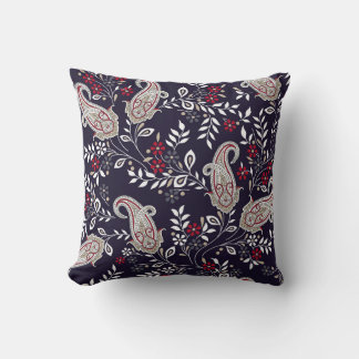 インディアン伝統的ペイズリー、シームレスなパターン。 クッション