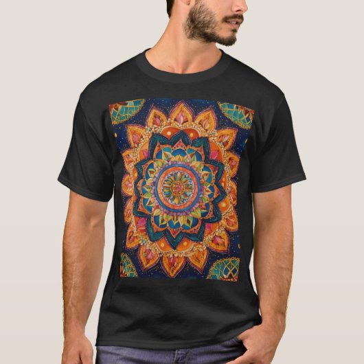 インディアン伝統的ランゴリTシャツ Tシャツ (正面)