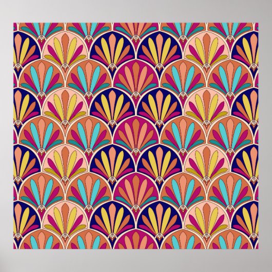 インディアン伝統的繊維イラストレーション ポスター (正面)