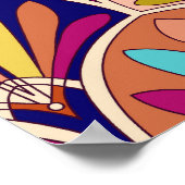 インディアン伝統的繊維イラストレーション ポスター (角)