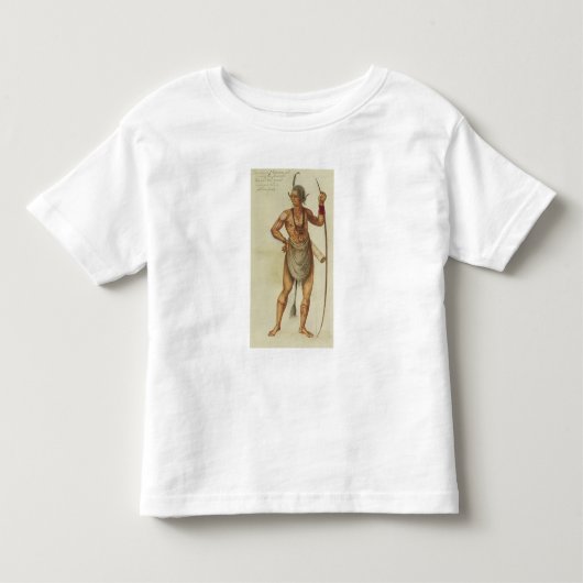 インディアン体絵を描 トドラーTシャツ (正面)