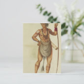 インディアン体絵を描 ポストカード (スタンド正面)