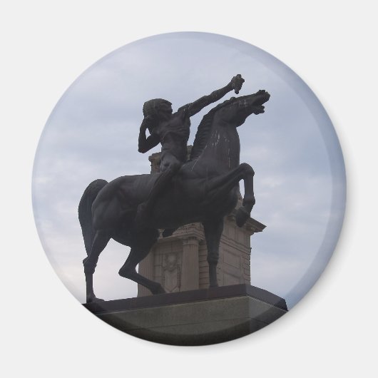 インディアン像 マグネット (正面)