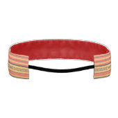 インディアン先住民オレンジ黄色の幾何学模様 アスレチックヘッドバンド (裏面)